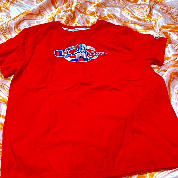 Champion Tops - 2 RED shirts champion shirt size M and Small Mike dri fit shirt